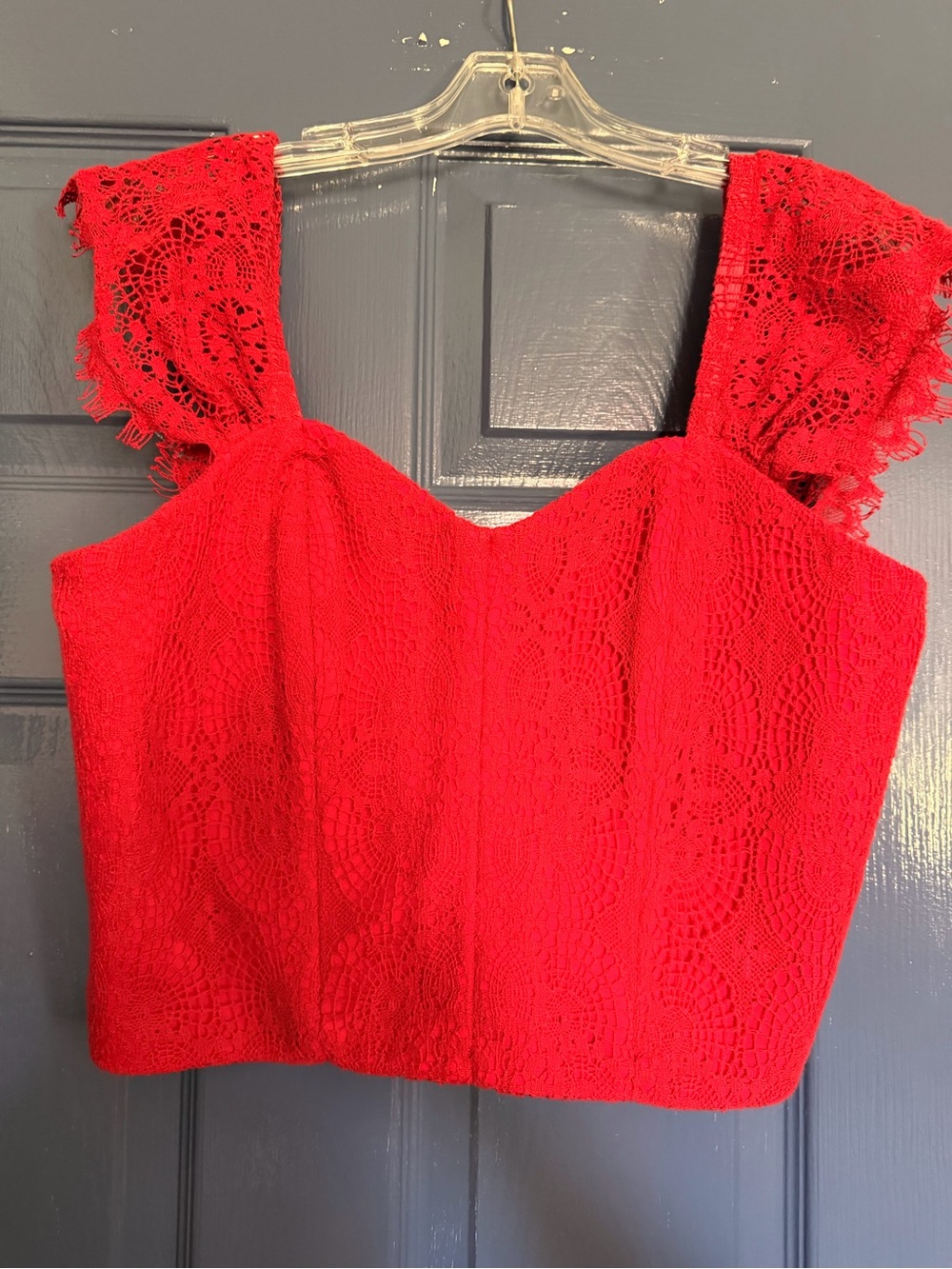 La Femme En Noir Southern Gothic Crimson Bustier XL